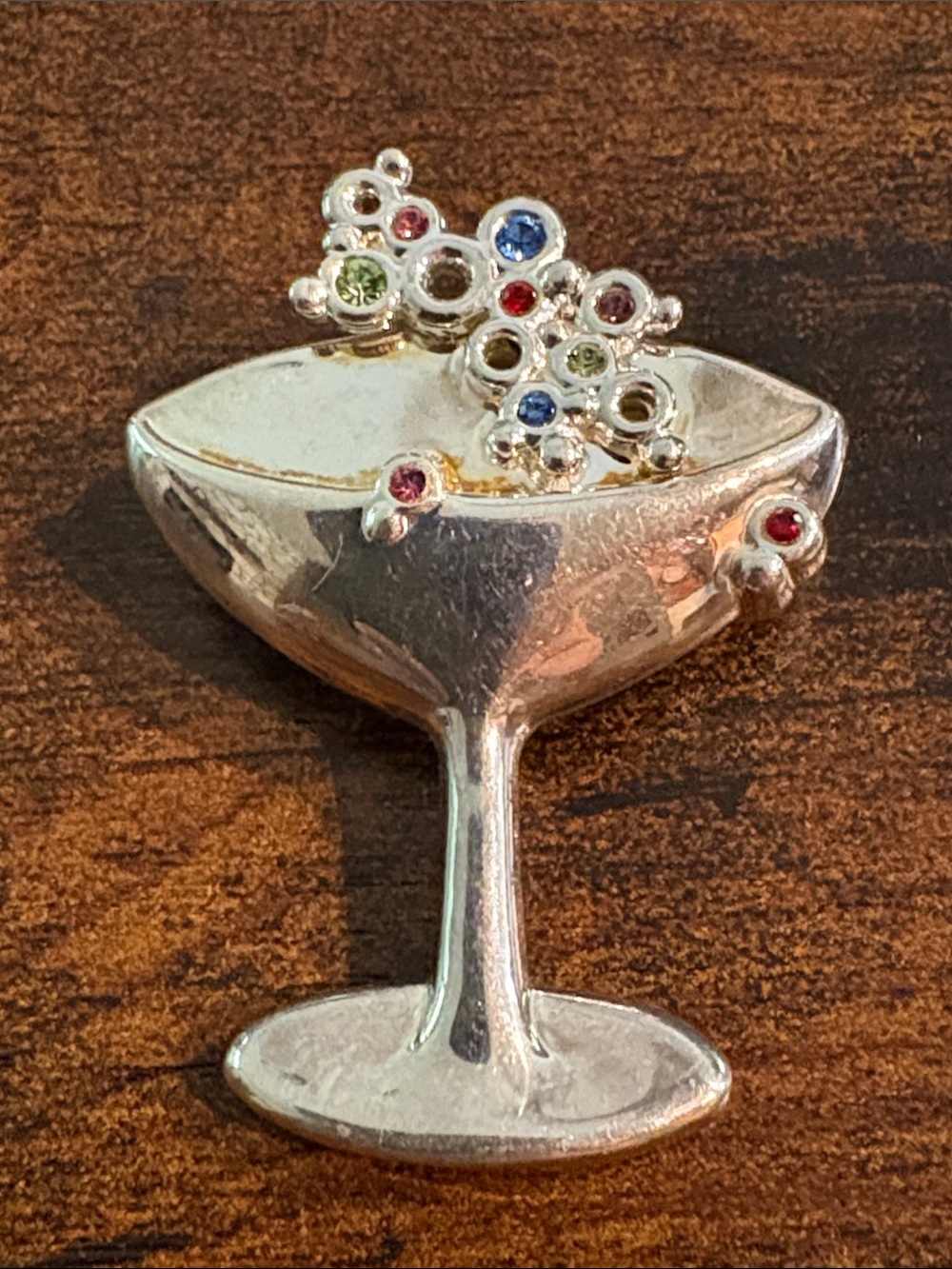 Cocktail brooch Rhinestones